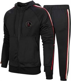 img 4 attached to Hooded Athletic Tracksuit Casual Jogging Sports & Fitness for Team Sports