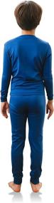 img 2 attached to 👕 TINFL Boys Kids Aeroheat Thermal Underwear Base Layers for 4-14 Years - Warm Christmas Pajama Lined Long John Set