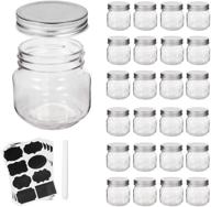 accguan 8oz mason jars with regular lids and bands - 24 pack for jam, honey, wedding & shower favors, baby foods logo