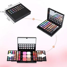 img 3 attached to 💄 78 Color Cosmetics Makeup Palette Set Kit with Eyeshadows Lip Gloss Blusher Concealer Highlight Powder - All-in-One Makeup Kit with Mirror