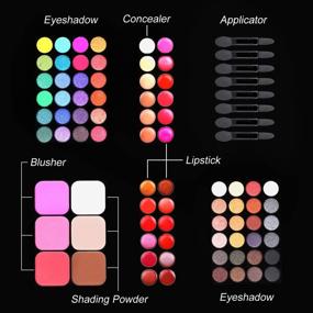 img 2 attached to 💄 78 Color Cosmetics Makeup Palette Set Kit with Eyeshadows Lip Gloss Blusher Concealer Highlight Powder - All-in-One Makeup Kit with Mirror