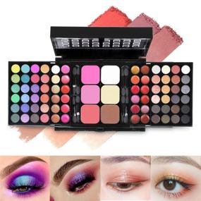 img 4 attached to 💄 78 Color Cosmetics Makeup Palette Set Kit with Eyeshadows Lip Gloss Blusher Concealer Highlight Powder - All-in-One Makeup Kit with Mirror