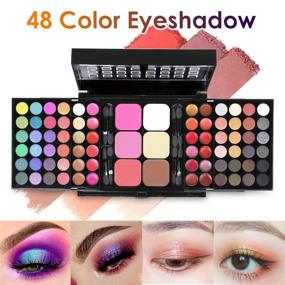 img 1 attached to 💄 78 Color Cosmetics Makeup Palette Set Kit with Eyeshadows Lip Gloss Blusher Concealer Highlight Powder - All-in-One Makeup Kit with Mirror