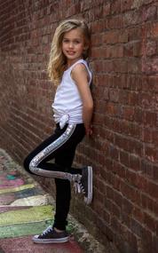 img 1 attached to 🌟 Sparkling Glitter Sequin Legging T-Shirt Set - Girls' Clothing for Stylish Leggings