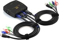 🔗 enhanced connectivity: ckl hdmi kvm switch 2 port with 4k@60hz 4:4:4 & cables logo