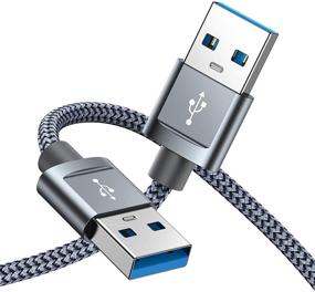 img 4 attached to Кабель Capshi [2 шт., 6,6 фт] USB на USB - USB 3.0 A на A мужской-мужской - Совместим с ноутбуком, жестким диском, камерой и др.