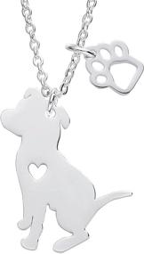 img 4 attached to Stylish Stainless Steel Pendant Necklace for Melix Animal Yorkie, Labrador, Pitbull, Husky, Akita, Boxer, Corgi, Dachshund, German Shepherd & Golden Retriever - Perfect Gift for Dog Lovers