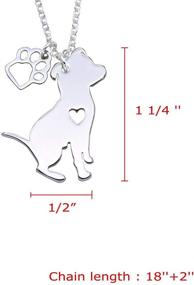 img 3 attached to Stylish Stainless Steel Pendant Necklace for Melix Animal Yorkie, Labrador, Pitbull, Husky, Akita, Boxer, Corgi, Dachshund, German Shepherd & Golden Retriever - Perfect Gift for Dog Lovers