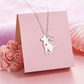 img 1 attached to Stylish Stainless Steel Pendant Necklace for Melix Animal Yorkie, Labrador, Pitbull, Husky, Akita, Boxer, Corgi, Dachshund, German Shepherd & Golden Retriever - Perfect Gift for Dog Lovers