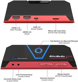 img 2 attached to 🎮 AVerMedia Live Gamer Portable 2 Plus - 4K Pass-Through & Full HD 1080p60 USB Game Capture - Ultra Low Latency - Record, Stream & Plug & Play - Party Chat for XBOX, PlayStation, Nintendo Switch (GC513)