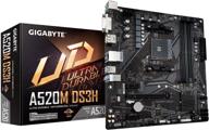 🎮 gigabyte a520m ds3h gaming motherboard with amd ryzen am4, microatx, 5+3 phases digital pwm, gaming gbe lan, nvme pcie 3.0 x4 m.2, triple display interfaces, q-flash plus, rgb fusion 2.0 logo