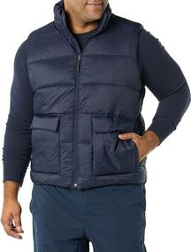 img 2 attached to 🧥 Water-Resistant Sherpa-Lined Puffer Vest for Men by Amazon Essentials