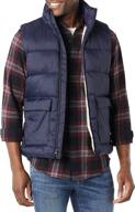 🧥 water-resistant sherpa-lined puffer vest for men by amazon essentials логотип