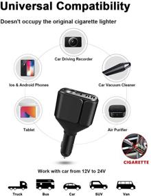 img 2 attached to Powerful 4-in-1 USB C Car Charger: Fast PD3.0+Dual QC3.0 Charging for iPhone, iPad, Samsung, Pixel, and More!