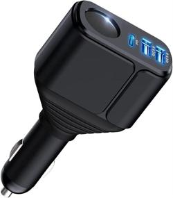 img 4 attached to Powerful 4-in-1 USB C Car Charger: Fast PD3.0+Dual QC3.0 Charging for iPhone, iPad, Samsung, Pixel, and More!