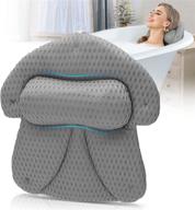 essort spa pillow: 4d air mesh luxury soft bath cushion 🧖 for neck, head & shoulder support in hot tub, spas - grey logo