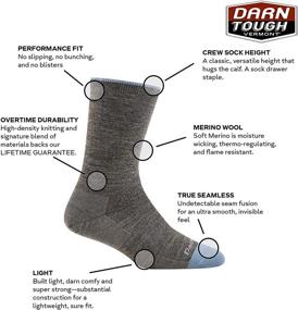 img 2 attached to 🧦 Durable Solid Basic Lifestyle Sock for Women - Darn Tough (Style 6012)