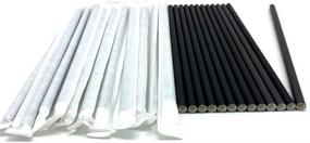 img 2 attached to 🎉 200 Pack Black Biodegradable Disposable Paper Straws - Individually Wrapped for Party, Birthday, Wedding, Restaurant and Holiday Celebrations