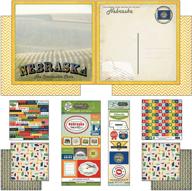 📚 vintage nebraska themed scrapbook paper and stickers kit by scrapbook customs logo