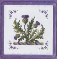 🌸 create stunning victorian thistles with textile heritage counted cross stitch coaster kit logo