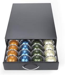 img 1 attached to ☕ HiveNets Nespresso Vertuoline Capsule Storage Drawer: Premium Metal Organizer Holds 40 Pcs Vertuo Coffee Pods of Multiple Flavors