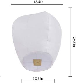 img 2 attached to 🎐 Sky Lanterns 5 Pack - Biodegradable Chinese Paper Lanterns, Eco-Friendly Flying Wish Lanterns for Weddings, New Year, Birthday Party Celebrations