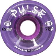 🛼 atom pulse outdoor quad roller wheels: durable 78a hardness, 65mm x 37mm size logo