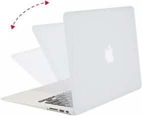 img 1 attached to 📦 MOSISO Plastic Hard Shell Case & Keyboard Cover Skin + Screen Protector for MacBook Air 11 inch (Models: A1370 & A1465) - Cream White