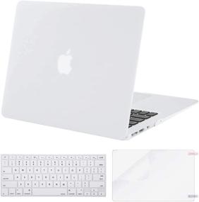 img 4 attached to 📦 MOSISO Plastic Hard Shell Case & Keyboard Cover Skin + Screen Protector for MacBook Air 11 inch (Models: A1370 & A1465) - Cream White