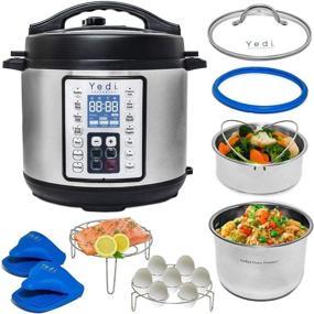 img 4 attached to 🥘 Yedi 9-in-1 XL Programmable Pressure Cooker, 8 Quart, Deluxe Kit, Recipes, Pressure Cook, Slow Cook, Rice Cooker, Yogurt Maker, Egg, Sauté, Steamer, Stainless Steel