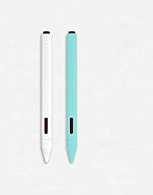 img 1 attached to 🖊️ Premium Silicone Case for Surface Pen Platinum (Pro 5, Pro 6) - White+Blue