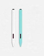 🖊️ premium silicone case for surface pen platinum (pro 5, pro 6) - white+blue logo