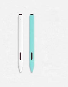 img 2 attached to 🖊️ Premium Silicone Case for Surface Pen Platinum (Pro 5, Pro 6) - White+Blue