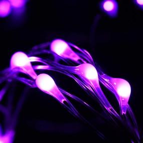 img 1 attached to 🔮 3 Pack Purple Fairy Lights - Battery Operated Mini String Lights for DIY Wedding Party Festival Halloween Christmas