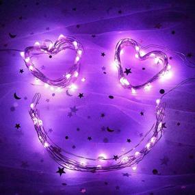 img 2 attached to 🔮 3 Pack Purple Fairy Lights - Battery Operated Mini String Lights for DIY Wedding Party Festival Halloween Christmas