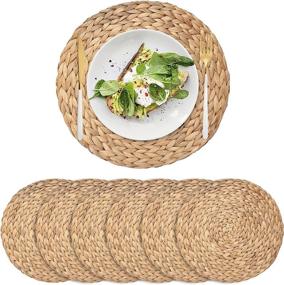 img 4 attached to 🍽️ Handwoven Hyacinth Placemats – Resistant Table Mats for Food Service Equipment & Supplies