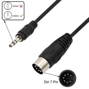 img 3 attached to 🔌 Din 7 Pin Cable 10 FT - Male to Male Audio Conversion Line for MP3, PC, and Stereo Devices