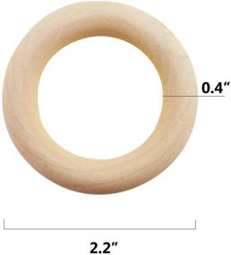 img 1 attached to 🌳 Premium Quality ISusser DIY Natural Wood Rings - Set of 50, 2.2"(55mm)