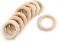 🌳 premium quality isusser diy natural wood rings - set of 50, 2.2"(55mm) logo