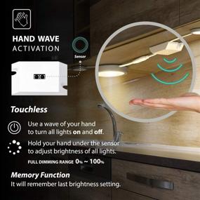 img 3 attached to 💡 EShine Hand Wave Sensor Puck Lights – Dimmable LED Cabinet Lights – Pack of 6, Warm White (3000K)