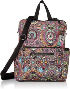 img 4 attached to 🌈 Sakroots Eco-Twill Loyola Convertible Backpack - Rainbow Wanderlust, One Size: Chic and Sustainable Travel Companion