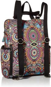 img 3 attached to 🌈 Sakroots Eco-Twill Loyola Convertible Backpack - Rainbow Wanderlust, One Size: Chic and Sustainable Travel Companion