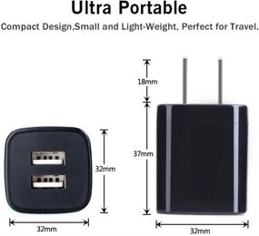 img 3 attached to 🔌 GiGreen USB-зарядное устройство для настенной розетки, 3 шт. с двумя портами 2.1A для iPhone XS, Samsung Galaxy S10+, LG G8 - Быстрая зарядка!