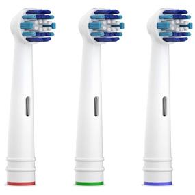 img 1 attached to 🪥 Solimo Total Power Replacement Brush Heads - Pack of 3, Compatible with Most Oral-B Electric Toothbrushes