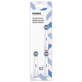 img 4 attached to 🪥 Solimo Total Power Replacement Brush Heads - Pack of 3, Compatible with Most Oral-B Electric Toothbrushes