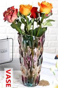 img 2 attached to 🌈 11.8-inch Magicpro Colorful Glass Vase - Enhance Your Décor with Style!