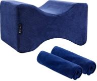 🛏️ soft velvet knee pillow cover replacement - fits most leg positioner pillows, comfortable & machine washable logo