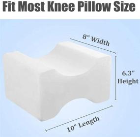 img 1 attached to 🛏️ Soft Velvet Knee Pillow Cover Replacement - Fits Most Leg Positioner Pillows, Comfortable & Machine Washable