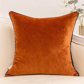 img 3 attached to 🛋️ Yangest 18 x 18 Inch Rusty Satin Textured Throw Pillow Cover - Modern Jacquard Diamond Plaid Cushion Case - Luxury Decorative Pillowcase for Couch, Sofa, Living Room, Bedroom, Car - Brown