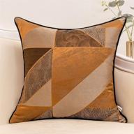 🛋️ yangest 18 x 18 inch rusty satin textured throw pillow cover - modern jacquard diamond plaid cushion case - luxury decorative pillowcase for couch, sofa, living room, bedroom, car - brown логотип